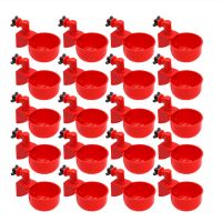 20Pcs Automatic Poultry Drinker Bowl Chicken Water Cups Duck Drinking Machine Hanging Drinking Bowls Water Dispenser