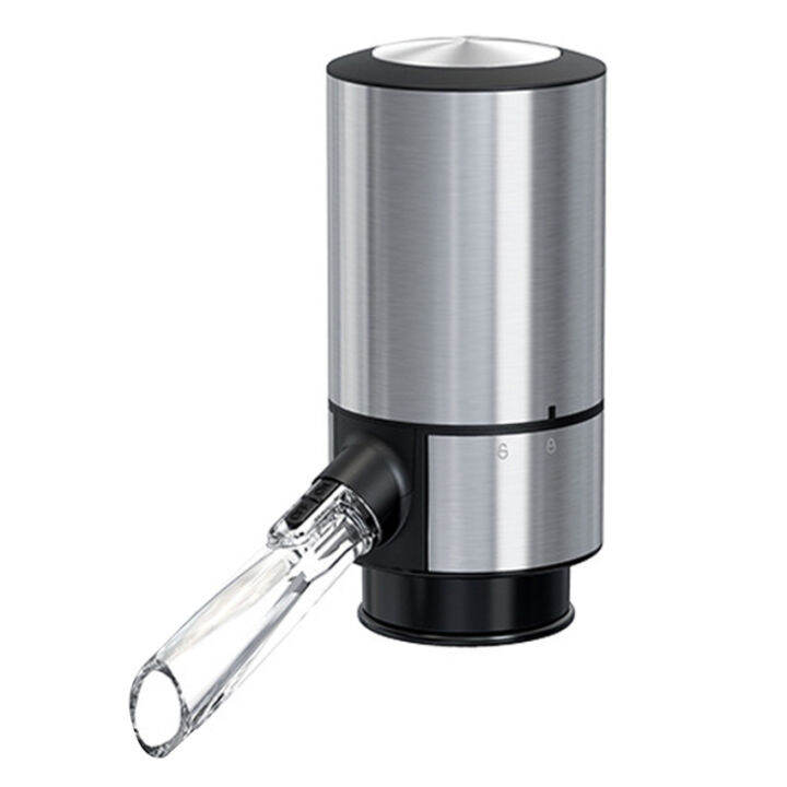 Electric Wine Decanter Whiskey Aerator Automatic Pourer Battery Powered Stainless Steel Case
