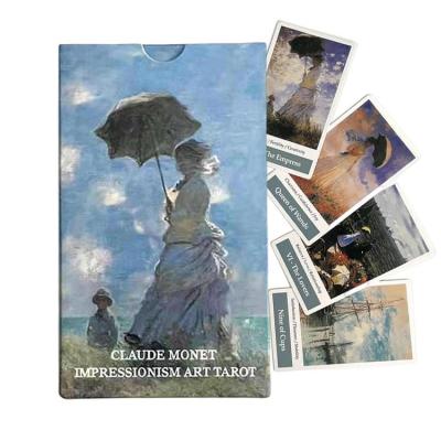 ศิลปะอิมเพรสชั่นนิสต์ไพ่ทาโร่ Claude Monet Tarot 12X7ซม. บอร์ดปาร์ตี้เกมไพ่ออราเคิลการ์ดเกมสำรับการทำนายดวงชะตาของขวัญสำหรับเด็ก