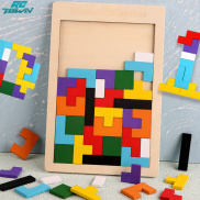 Wooden Building Block Puzzle Toys Colorful 3d Puzzle Children Educational