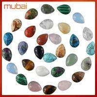 MUBAI 30 PCS หยดน้ำตา หินโมราธรรมชาติทรงไข่ Flatback แบน สารพันอย่างหลากหลาย Teardrop flatback Stone BEAD การทำหัตถกรรมเครื่องประดับ DIY 1410มม. สารพัน Teardrop flatback อัญมณี cabochons กำไลข้อมือสร้อยข้อมือ