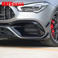 For Mercedes Benz CLA Class C118 W118 AMG CLA45 2020 2021+ Car Front Fog Lamp Bumper Spoiler Air Intake Grille Slats Cover Trim