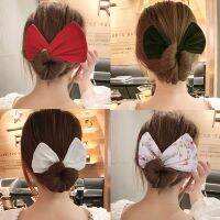 Bowknot Pearl Head Holder Twisted Hairpin Lazy Fluffy Hairpin Female Elegant Lazy Bow Hair Bun