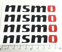 สติกเกอร์ติดก้านแม็ก NISMO 1 ชุด ติดได้ 4 ล้อ สีดำ ขนาด  9.5 x 1.4 cm.