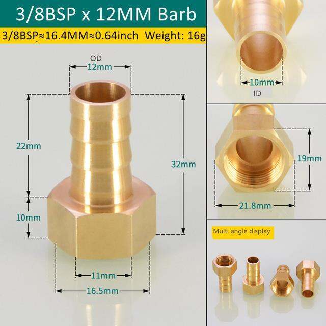 brass-hose-fitting-6-8-10-12-14-18mm-barb-tail-1-8-1-4-3-8-bsp-female-thread-copper-connector-coupler-adapter