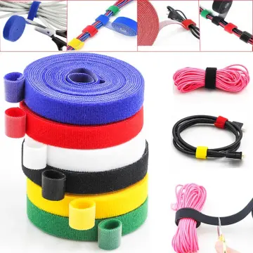 5Meter/Roll Reusable Cable Straps Cable Ties Self-adhesive Hook