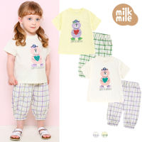 Milkmile ชุดเซ็ทหัวใจหมี T-shirt+Pants Korea brand MCPUSE14