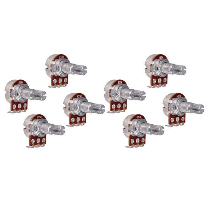 8x-potentiometer-a25k-amp-b25k-audio-18mm-knurled-long-shaft-for-guitar-bass