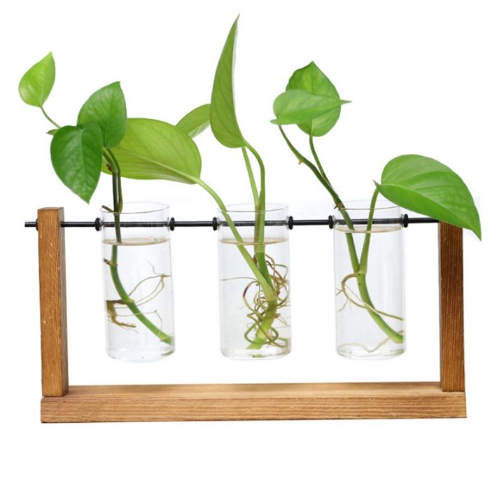 terrarium-hydroponic-plant-transparent-vase-wooden-frame-vase-decorations-glass-tabletop-plant-bonsai-decor-flower-vase