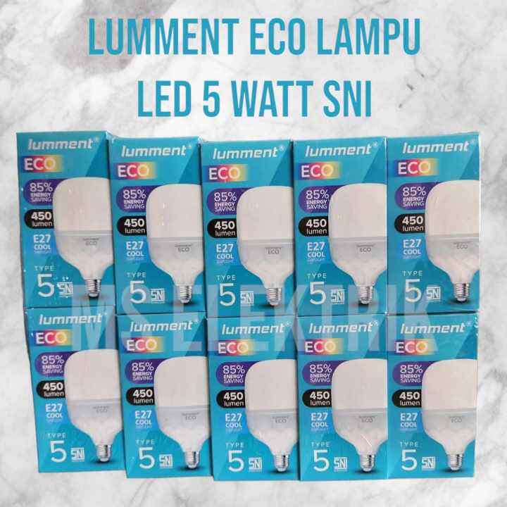 Lumment Eco Lampu Bohlam Led Capsule 5 Watt Sni Super Terang Cahaya