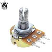 【YD】 10PCS  WH148 stereo/pa/sealing potentiometer B1k B2k B5k B10k B20k B50k B100k B250k B500k B1M 15mm 3pins with switch