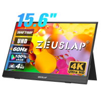 ZEUSLAP จอภาพแบบพกพาเล่นเกม15.6นิ้ว4K 3840*2160P 15.6 ”1080P 100% RGB LCD USB C Type C FHD สำหรับ PS4 PS5แลปท็อปโทรศัพท์ Xbox สวิตช์พีซี