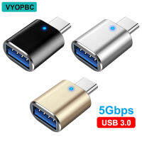 VYOPBC LED USB 3.0 ถึง Type C อะแดปเตอร์ OTG เป็น USB C USB-A ถึง Micro USB Type-C หญิงสำหรับ Samsung Xiaomi POCO Adapters-Shaoeit