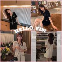 [ส่งเร็วพิเศษ!] Hello Yim Dress​ไหมพรมกระดุมหน้า+ตัดขอบสีแนวชาแนลลุคคุณหนู ดูแพงเก๋ๆ ใส่สบายเหมาะกับสาวๆที่ชอบไปคาเฟ่ (6600)