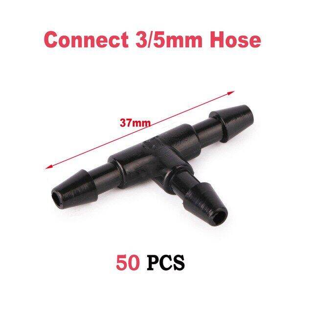 Tee Plug 3/5mm 4/7mm Hose Connector Drip Irrigation System Watering