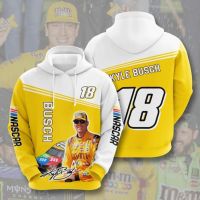 Fanmade Kyle Busch 18nascar 2022 racing polyester 3D print lightweight Hoodie