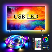 ไฟแต่งห้อง USB ไฟ TV ไฟติดห้อง ไฟ LED แบบเส้น RGB 1m3m5m 5VUSB 5050 2835 สำหรับตกแต่งบ้าน ห้องนอน