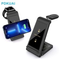 ZZOOI 25W 3 IN 1 Wireless Charger Stand For Apple Watch 7 SE Fast Charging Dock Station For iPhone 14 13 12 11 Pro Max Airpods 3 2 Pro
