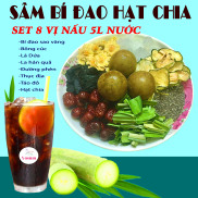 Combo 5 set nấu Trà sâm bí đao hạt chia ,1 set 8 nguyên liệu nấu 5l nước