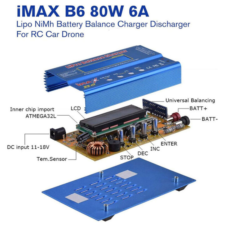 b6เครื่องชาร์จแบบสมดุลมืออาชีพ80w-เครื่องชาร์จแบตเตอรี่ไลโป1-5s-lipo-li-ion-แบตเตอรี่เครื่องชาร์จแบตเตอรี่ไลโปแบตเตอรี่-nicd-nimh-มืออาชีพ