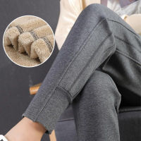 Fleece-Lined Cashmere Pants Thick Track Long Trousers Womens Winter Loose Sweatpants Winter Women Plush Pants