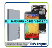 จอแอลซีดีพร้อมกรอบ5.7นิ้วดั้งเดิมสำหรับ SAMSUNG Galaxy Note 3 N9005 N900A N900 N900 3กรัมสัมผัสหน้าจอ LCD อะไหล่ทดแทนประกอบหน้าจอดิจิตอล