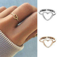 Delysia King Best friends good friend hollow heart ring