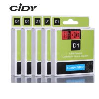 【In-Stock】 Gadget Lab Bd Cidy ตลับเทปฉลาก Dymo 12มม. D1,ตลับเทปฉลากสีดำสีแดง45017สำหรับ DYMO LM280 PNP จำนวน5ชิ้น