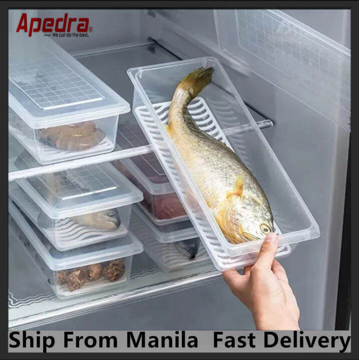 Fresh Keep Box Refrigerator Fish Meat Storage Box Organizer Sealed