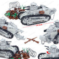 Hot ทหาร Ground Combat FT-17 Light Tank Building Block WW2ตัวเลข War Assault หมุนป้อมปืนอาวุธรุ่นเด็กของขวัญเด็ก Toys