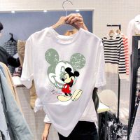 [พร้อมส่ง] เสื้อยืดคอกลมแขนสั้นสีขาวทรงหลวมสําหรับผู้หญิง 2021