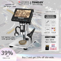 [?การจัดส่งภายในประเทศ?]TOMLOV กล้องจุลทรรศน์ดิจิทัลสำหรับ USB หน้าจอ LCD 4.3นิ้ว,กล้องจุลทรรศน์ดิจิตอลพร้อมไฟ LED มุมมองภาพ/วิดีโอเครื่องมือซ่อมแซมอุปกรณ์แว่นขยายแว่นขยายซ่อมนาฬิกาสำหรับเด็กแว่นขยายสำหรับงานบัดกรี