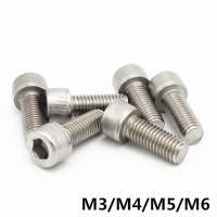 20pc M3x6/8/10/12/16/20/25/30mm 304 Stainless Steel Hexagon Socket Head Cap Screws Inner Hex Socket Bicycle Bolt Metric Thread