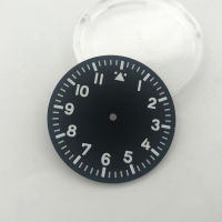 35.5mm Men Watch Dial Sterile Black With White Marks Fit Miyota 82058215 DG 2813 ,3804 Automatic Movement Super Luminous