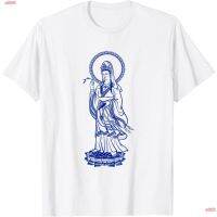 แขนสั้นโอเวอร์ไซส์z005 พระโพธิสัตว์ Blue Buddha Quan Yin Buddhism Asian Buddhist Gift T-Shirt พระพุทธเจ้า เสื้อยืดพิมพ์ล  06T8