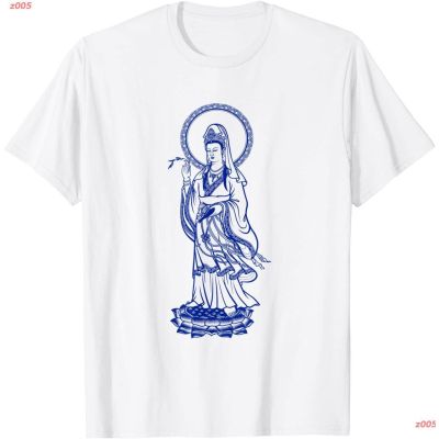 แขนสั้นโอเวอร์ไซส์z005 พระโพธิสัตว์ Blue Buddha Quan Yin Buddhism Asian Buddhist Gift T-Shirt พระพุทธเจ้า เสื้อยืดพิมพ์ล  06T8