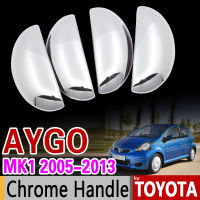 สำหรับโตโยต้า Aygo MK1 2005-2013หรูหราโครเมี่ยมจับปกตัดชุด2007 2008 2009 2012อุปกรณ์เสริมในรถยนต์สติกเกอร์รถจัดแต่งทรงผม