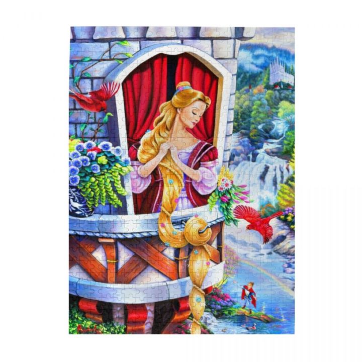 raiponce-wooden-jigsaw-puzzle-500-pieces-educational-toy-painting-art-decor-decompression-toys-500pcs