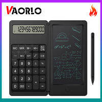 VAORLO เครื่องคิดเลข Notepad แผ่นกระดานเขียนสำหรับเด็ก LCD,กระดานวาดภาพแผ่นขีดเขียน,เครื่องคิดเลข12หลักแสดง,แผงอิเล็กทรอนิกส์การวาดภาพ/แผ่นจดบันทึก/แผ่นโน้ตอเนกประสงค์,มือถือสำหรับทุกวันและสำนักงานขั้นพื้นฐาน