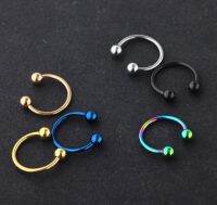 【HOT】 2 Pieces 20G 0.8mm Rings Circular Barbells Horseshoe BCR Piercing Jewelry CBR Helix Earring