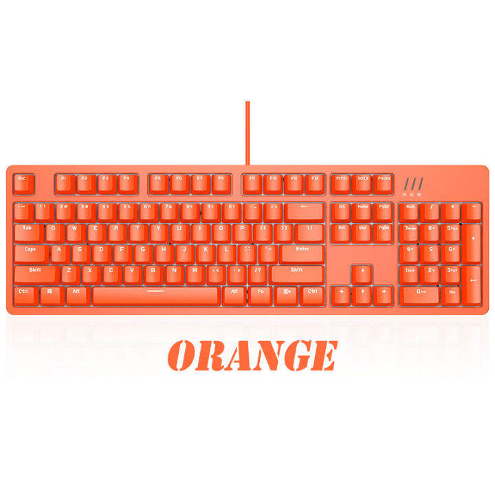 Ajazz DKM150 Gaming Mechanical Keyboard White Backlight 104Key Removable Cover Keycaps