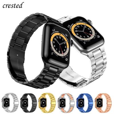 Stainless Steel Strap For Apple Watch Ultra Band 49mm smart watch Metal Bracelet iwatch 7 6 5 4 3 SE 8 45mm 41mm 38mm 40mm 44mm Straps
