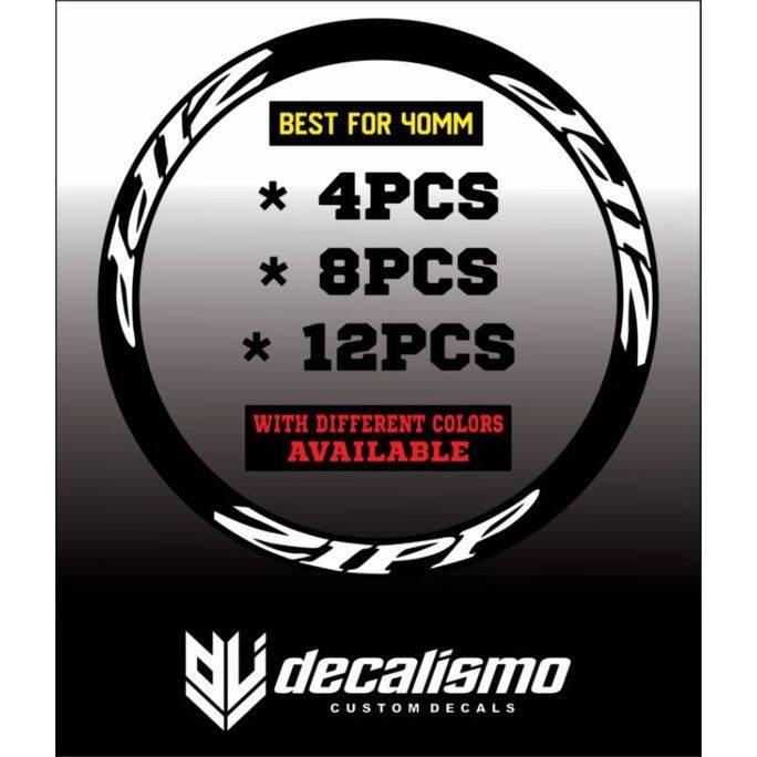 ღZIPP 40mm RIM DECALS (Quality Decals)♭ Lazada PH