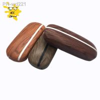 NEW Random Color Portable Glasses Case Hard Wooden Grain Spectacle Frame Box Reading Glasses Sunglasses Holder Storage Case