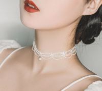 สร้อยคอ โชคเกอร์ ❤ White Choker สร้อยแฟชั่น พังก์ วินเทจ สร้อยลูกไม้ สร้อยโชคเกอร์ Sexy สร้อย เครื่องประดับแฟชั่น