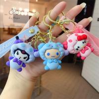 GALLOPE ชาร์มตุ๊กตา3D ของขวัญ Cinnamoroll รถกุญแจกระเป๋าสไตล์เกาหลีจี้พวงกุญแจน่ารัก Kuromi กุญแจพวงกุญแจอนิเมะ