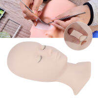 Eyelash Mannequin HEAD เปลี่ยนได้ตาขนตาแต่งหน้านวดฝังเข็มซิลิโคนหัวรุ่นขนตา