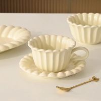 Genuine Original High-end Cheese pie coffee cup ins high-value dish cream wind cup set a complete set of French afternoon tea latte cup