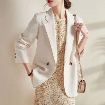 White hot sale jacket female