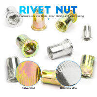 NINDEJIN อลูมิเนียม Rivet Nut Kit M4 M5 M6 M8 M3 Blind Rivnut ชุดสแตนเลสเหล็กคาร์บอนเกลียวใส่ Nut Kit